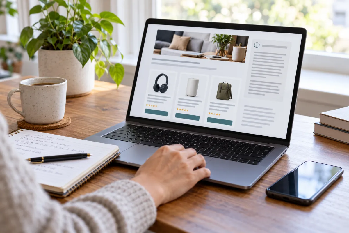 Editorial workspace reviewing a product recommendation disclosure
